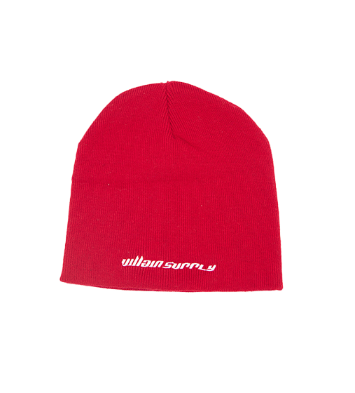 Villain supply Skully Beanie Fire Red